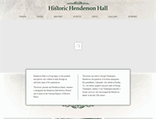 Tablet Screenshot of hendersonhallwv.com